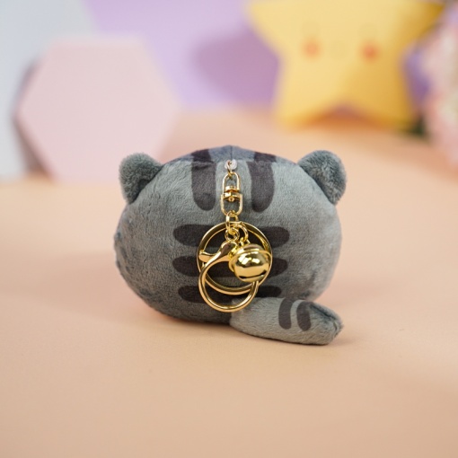 Мягкий брелок "Cats" серый, 10см