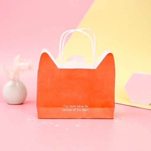 Подарочный пакет "Собака" рыжий, 17,5х12,5х5см 