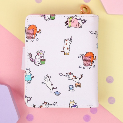 Мини-кошелек "Котейкины будни" сиреневый