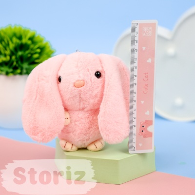 Мягкий брелок "Кролик" розовый, 12 см