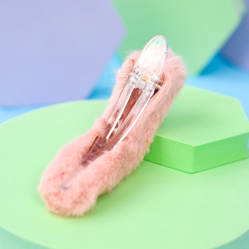 Заколка для волос плюшевая "Fluffy fur", розовый