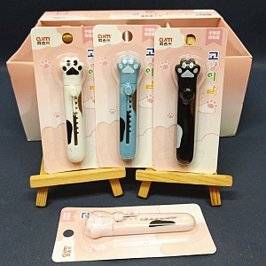 Канцелярский нож "Лапка" пятнышки №2961, в ассортименте 1шт