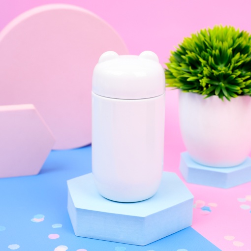 Термос "Star bear" белый, 220мл оптом