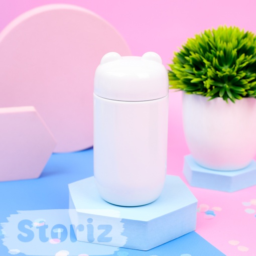 Термос "Star bear" белый, 220мл оптом