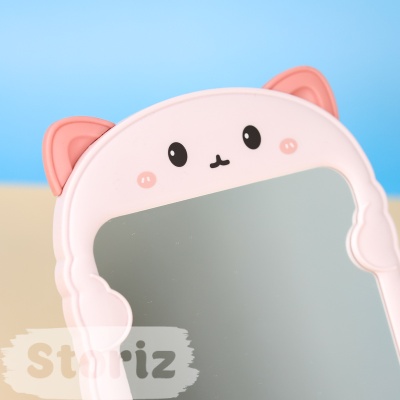 Зеркало настольное "Котик" №128, розовый 16,5х20см