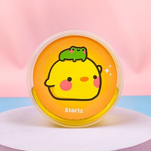 Слайм "Уточка" желтый, с дек. наполнителем утки, 180 гр. STORIZ