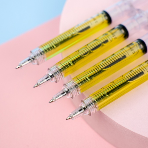 Ручка "Шприц" желтый (черный)