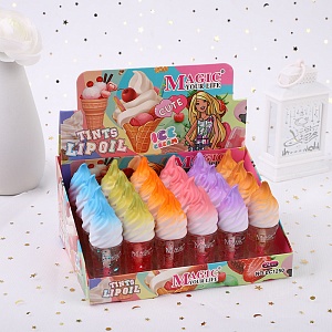 Набор оттеночных бальзамов для губ "Ice cream" cute №1250, в асс-те 24шт