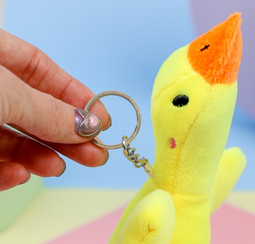 Мягкий брелок "Гусь" желтый, 15см