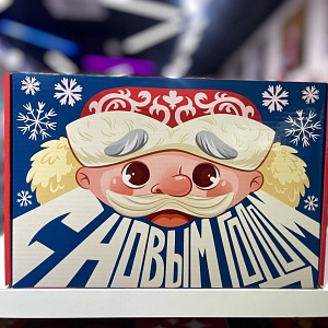 Подарочный набор "НГ Дед мороз" красно-синий