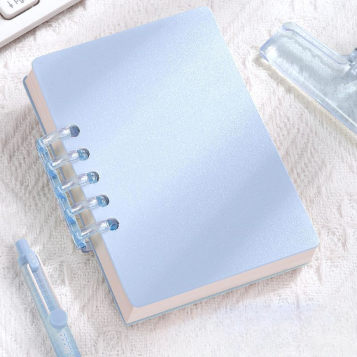 Блокнот со сменными листами "Пастель" А7, голубой