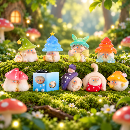 Фигурка Surprise "Mushroom Meow" emotional forest №1040, в ассортименте 1шт оптом