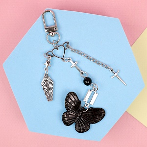 Брелок "Butterfly" черный, Q1338-2