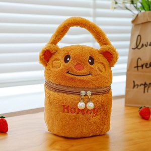 Сумочка плюшевая "Pouch" Bear, honey оптом со склада в Москве