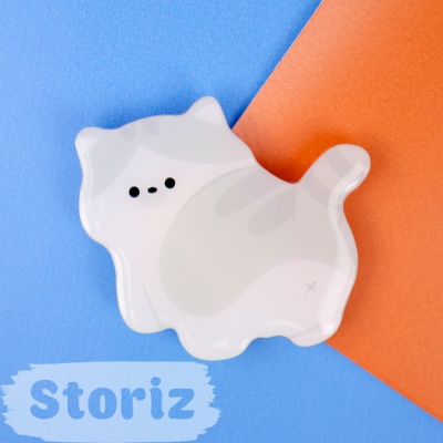 PopSocket "Котик" серый