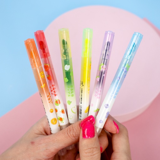 Набор двусторонних маркеров "Fruit" (стираемые) 6шт