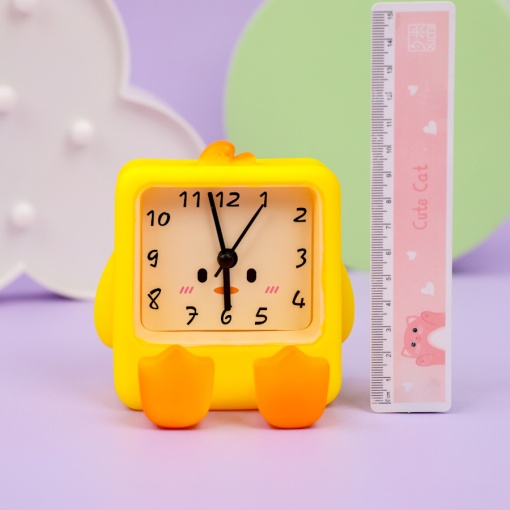 Часы "Будильник" Цыпленок, желтый оптом