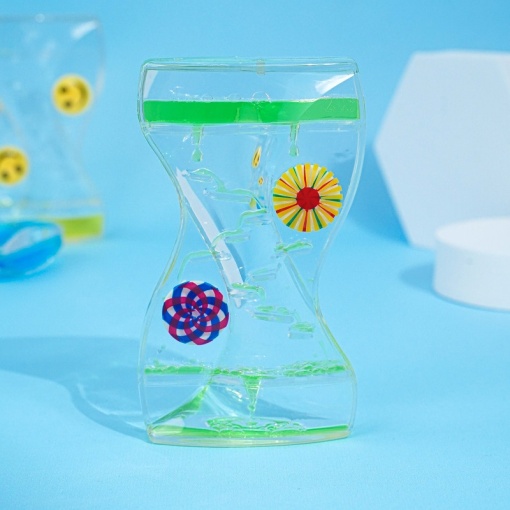 Гелевые часы "Геометрия" зеленый, 14х8 см оптом