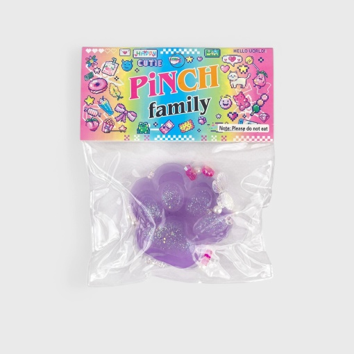 Антистресс "Лапка" прозрачный, фиолетовый