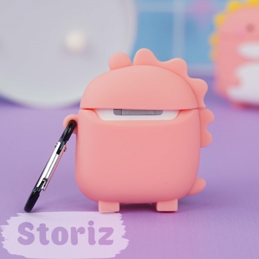 Чехол для AirPods Pro 3 "Динозавр" розовый