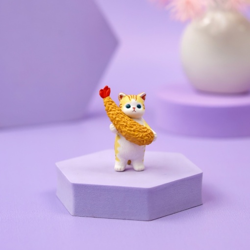 Набор фигурок "Shrimp cat" 5-6 см, 5 шт оптом