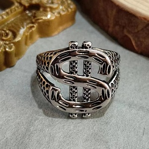 Кольцо "Dollar" серебряный