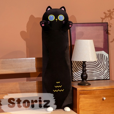 Мягкая игрушка-подушка "Обнимашки от котейки" 90см, черный