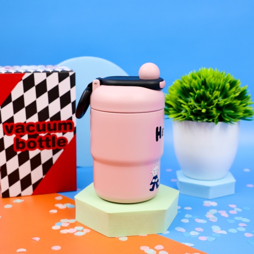 Термос "Cat" Hello розовый, 420 мл. оптом