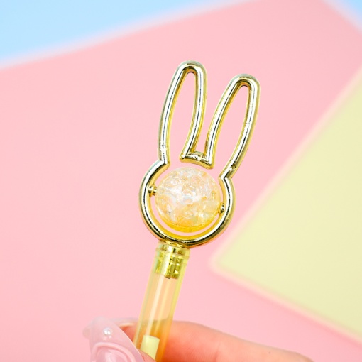 Ручка "Bunny ears" с блестками, в ассортименте 1шт (синий)