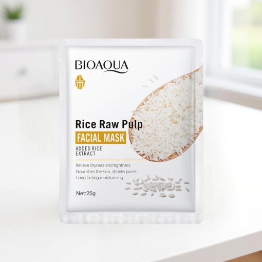 Маска тканевая для лица "Bioaqua" rice, 25г