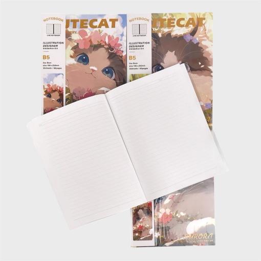 Блокнот "Cute cat" Aurora, А5, в аcсортименте 1шт