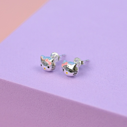 Серьги-гвоздики "Kt"