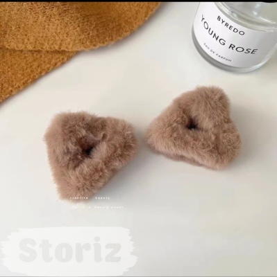 Набор заколок для волос "Кошачьи ушки" коричневый, 2 шт.
