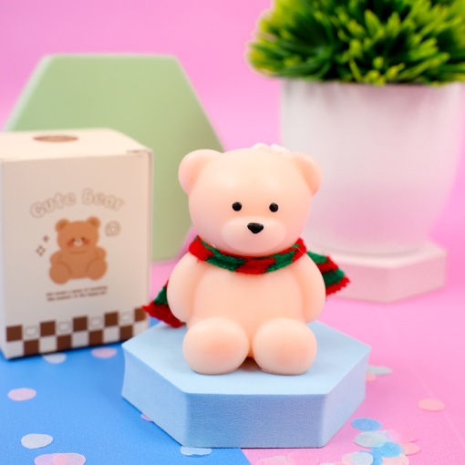 Свеча-арома "Bear" розовый оптом