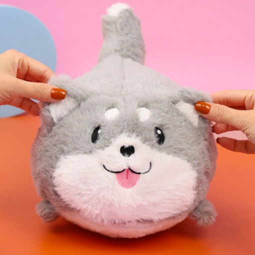 Мягкая игрушка "Хаски" серый, 35см 