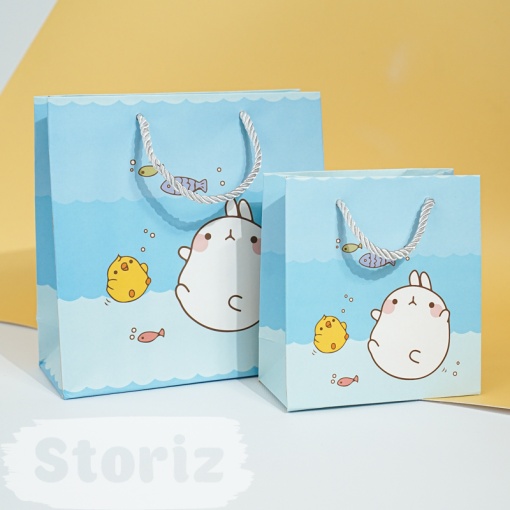Подарочный пакет "Blue Sea" M 20x20x8 см