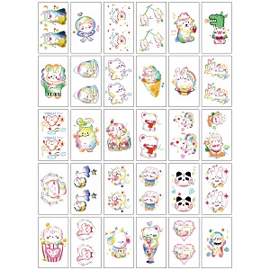 Набор временных татуировок "Characters" INS-30, 5.7x9.7 см, (30 шт)