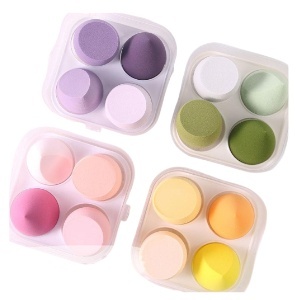 Набор спонжей для макияжа "Colors" зеленый, 4шт