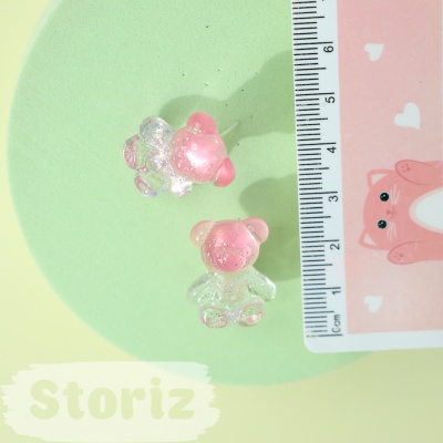 Серьги "Marmalade Bears", прозрачно-розовый