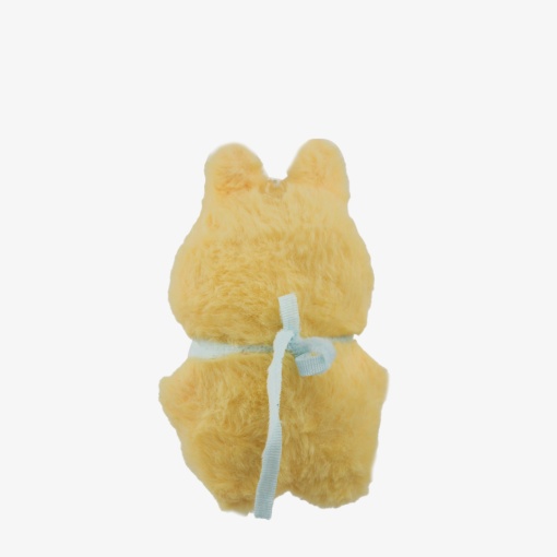 Мягкий брелок "Зайка с ложкой" желтый