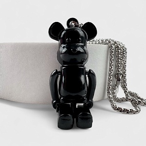 Кулон на цепочке "Bearbrick" черный