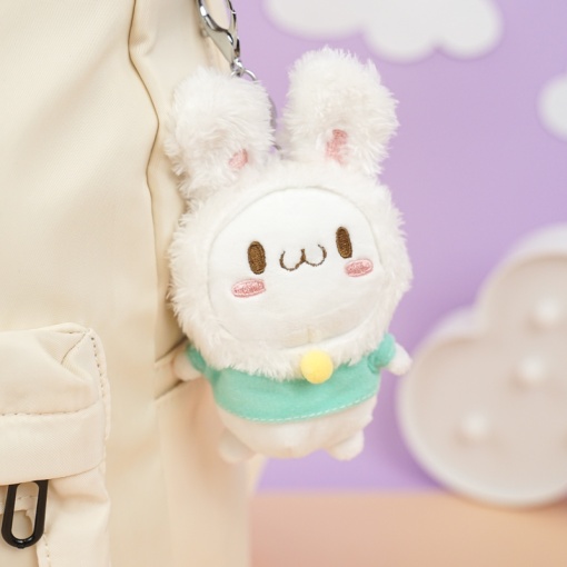 Мягкий брелок "Котенок-заяц" 10 см