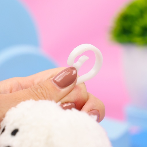 Мягкий брелок "Щенок с сердечком" белый