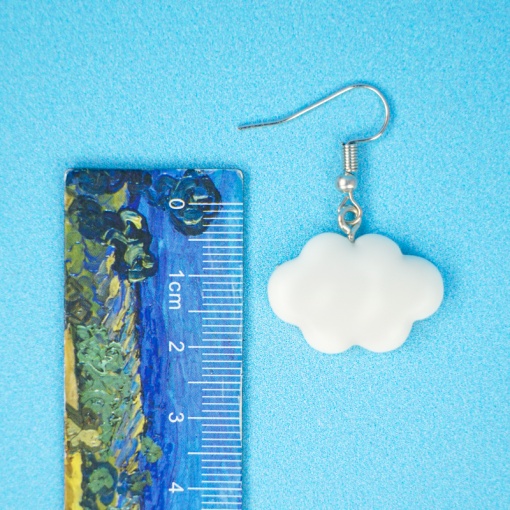 Серьги "Облака" белые