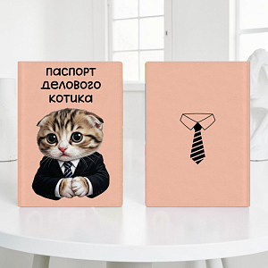 Обложка на паспорт "Business Cat" STORIZ