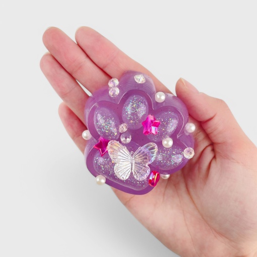 Антистресс "Лапка" прозрачный, фиолетовый