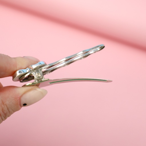 Заколка для волос "Wavy heart", серебристый