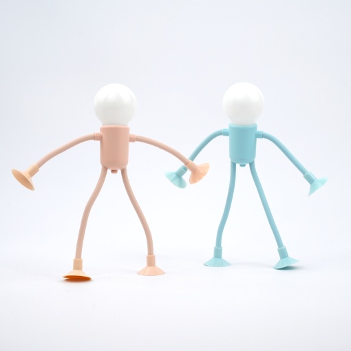 Ночник "Человечек" на присосках, розовый оптом