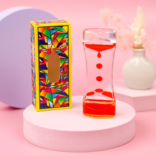 Гелевые часы красный-желтый, 14х5,5 см оптом