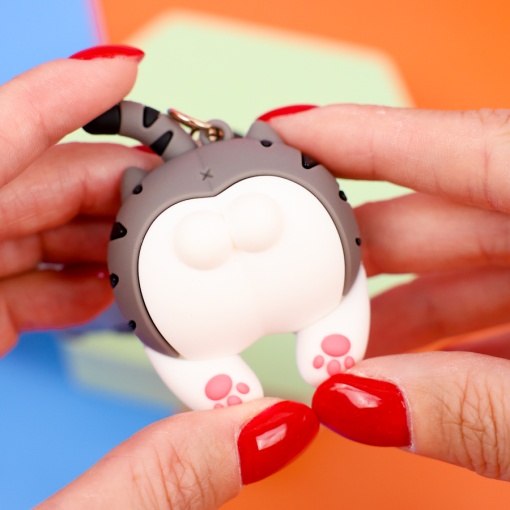 Кабель зарядка "Humor Cat" серый 3в1 (USB Type-C, Lightning)